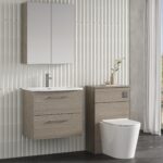 600mm Wall Hung 2 Drawer Vanity & Basin 4 - Image 3