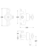 Nuie Victorian Dual Thermostatic Shower Valve - Image 3