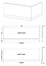 Straight Front Panel & Plinth (1600mm) - Image 3