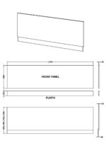 1800mm Bath Front Panel - Image 2