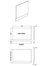 750mm Bath End Panel - Image 2