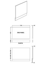 800mm Bath End Panel - Image 2