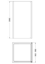 1000mm Side Panel - Chrome - Image 4