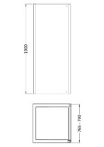 800mm Side panel - Chrome - Image 4
