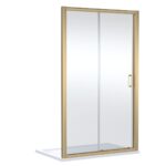 1400mm Sliding Shower Door - Brushed Brass