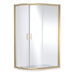 1200mm x 800mm Offset Quadrant - Brushed Brass