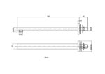 Small Rectangular Shower Arm - Image 2