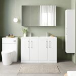 1200mm Floor Standing 4 Door Vanity & Double Basin 1 - Image 2