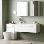 1200mm Wall Hung 2 Drawer Vanity & Double Basin - Image 4