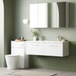 1200mm Wall Hung 2 Drawer Vanity & Double Basin - Image 4