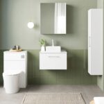 600mm Wall Hung 1-Drawer Vanity & Laminate Worktop - Image 2