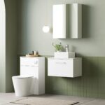 600mm Wall Hung 1-Drawer Vanity & Laminate Worktop - Image 3