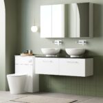 1200mm Wall Hung 2-Drawer Vanity & Laminate Worktop - Image 3