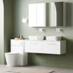 1200mm Wall Hung 2-Drawer Vanity & Laminate Worktop - Image 3
