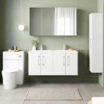 1200mm Wall Hung 4 Door Vanity & Double Basin - Image 2