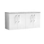 1200mm Wall Hung 4-Door Vanity & Laminate Worktop
