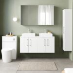 1200mm Wall Hung 4-Door Vanity & Laminate Worktop - Image 2