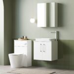 600mm Wall Hung 2-Door Vanity & Laminate Worktop - Image 3