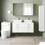 1200mm Wall Hung 4-Door Vanity & Laminate Worktop - Image 2