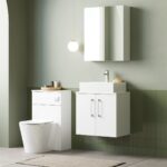 600mm Wall Hung 2 Door Vanity & Worktop - Image 3