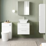 600mm Wall Hung 2 Drawer Vanity & Laminate Top - Image 2