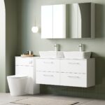 1200mm Wall Hung 4-Drawer Vanity & Laminate Worktop - Image 3