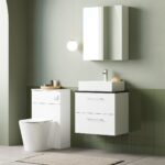Nuie Arno 600mm Wall Hung 2 Drawer Vanity & Laminate Top - Image 3