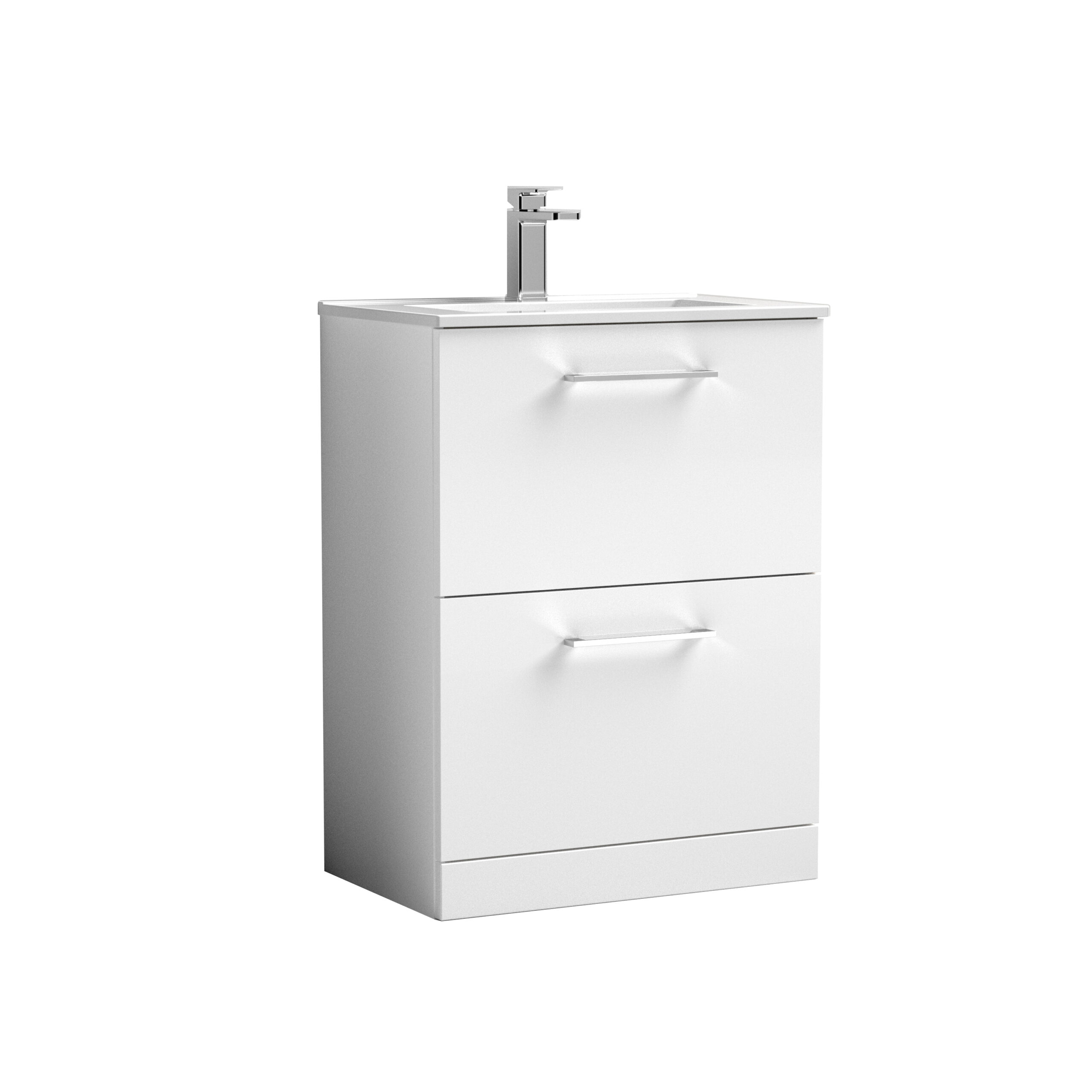 arn133b_furniture_v1_co 600mm Floor Standing 2 Drawer Vanity & Basin 2 - Image 1