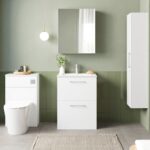 600mm Floor Standing 2 Drawer Vanity & Basin 2 - Image 2