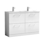 1200mm Floor Standing 4 Drawer Vanity & Double Basin 1