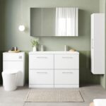 1200mm Floor Standing 4 Drawer Vanity & Double Basin 2 - Image 2