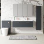 1200mm Wall Hung 2 Drawer Vanity & Double Basin - Image 2