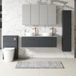 1200mm Wall Hung 2-Drawer Vanity & Laminate Worktop - Image 2