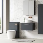 600mm Wall Hung 1 Drawer Vanity & Laminate Top - Image 3