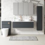 1200mm Wall Hung 2-Drawer Vanity & Laminate Worktop - Image 2