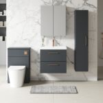 600mm Wall Hung 2 Drawer Vanity & Basin 3 - Image 2