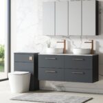 1200mm Wall Hung 4-Drawer Vanity & Laminate Worktop - Image 3