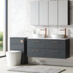 1200mm Wall Hung 4-Drawer Vanity & Laminate Worktop - Image 3