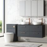 Nuie Arno 1200mm Wall Hung 4-Drawer Vanity & Laminate Worktop - Image 3