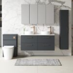 Nuie Arno 1200mm Wall Hung 4-Drawer Vanity & Laminate Worktop - Image 2