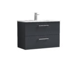 800mm Wall Hung 2 Drawer Vanity & Basin 2