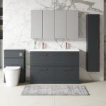 1200mm Floor Standing 4 Drawer Vanity & Double Basin - Image 2