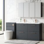 1200mm Floor Standing 4 Drawer Vanity & Double Basin - Image 4