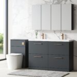 1200mm Floor Standing 4 Drawer Vanity & Double Basin - Image 4