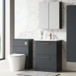600mm Floor Standing 2 Drawer Vanity & Basin 4 - Image 3