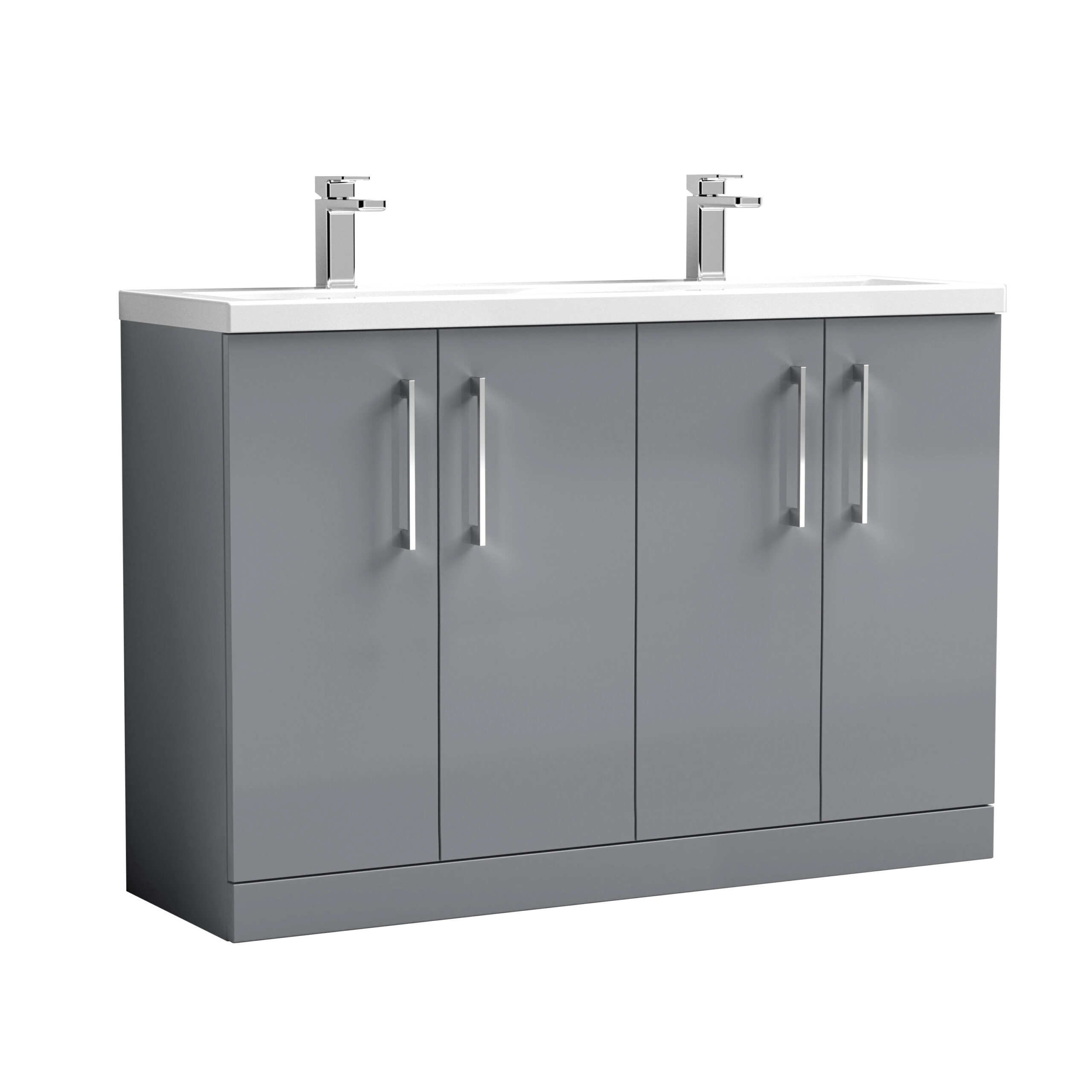 arn2203f_furniture_v1_co.jpg 1200mm Floor Standing 4 Door Vanity & Double Basin - Image 1