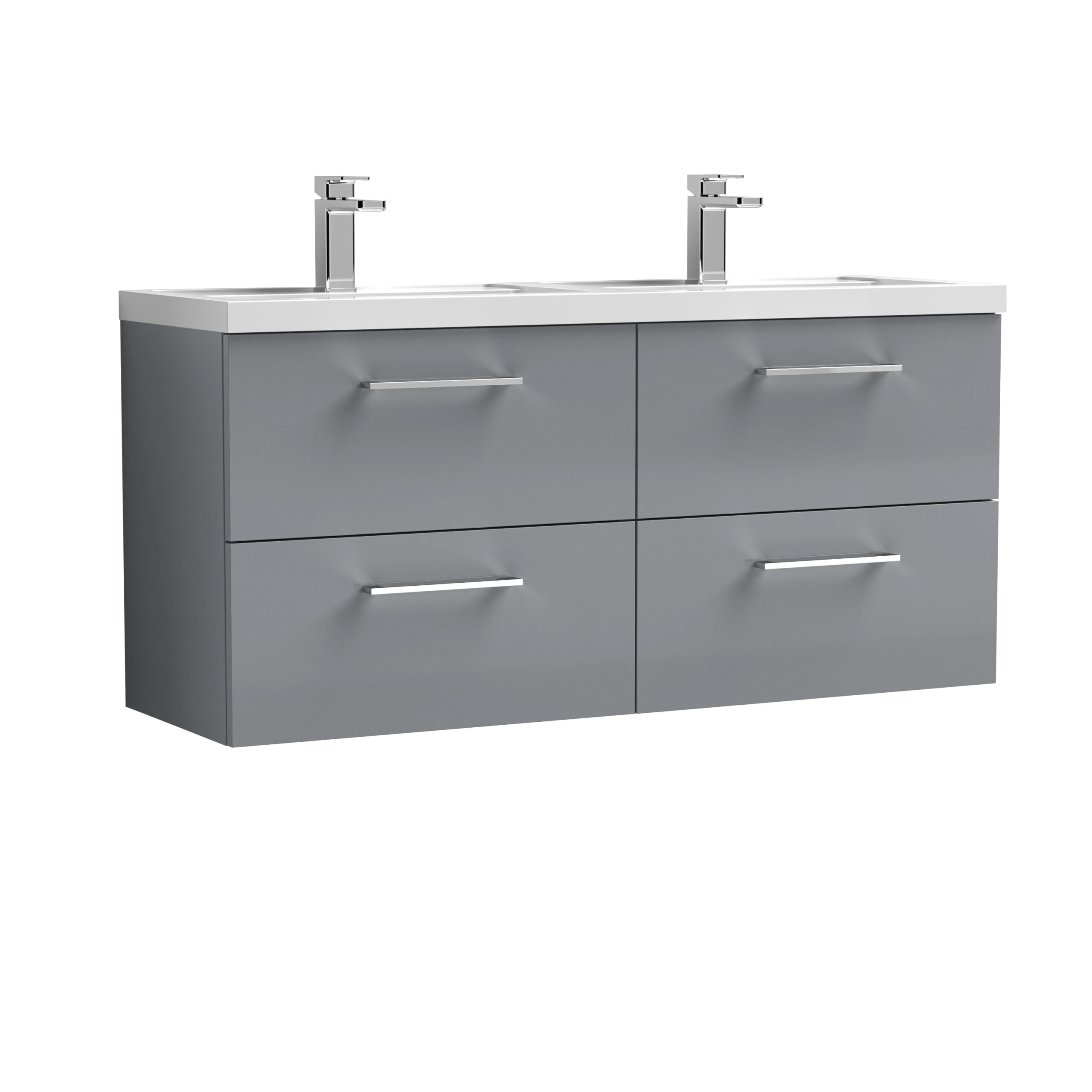 arn2224c_furniture_v1_co.jpg 1200mm Wall Hung 4 Drawer Vanity & Double Basin - Image 1