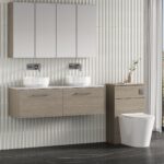 1200mm Wall Hung 2-Drawer Vanity & Laminate Worktop - Image 3