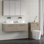 1200mm Wall Hung 2-Drawer Vanity & Laminate Worktop - Image 3