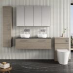 1200mm Wall Hung 2-Drawer Vanity & Laminate Worktop - Image 2